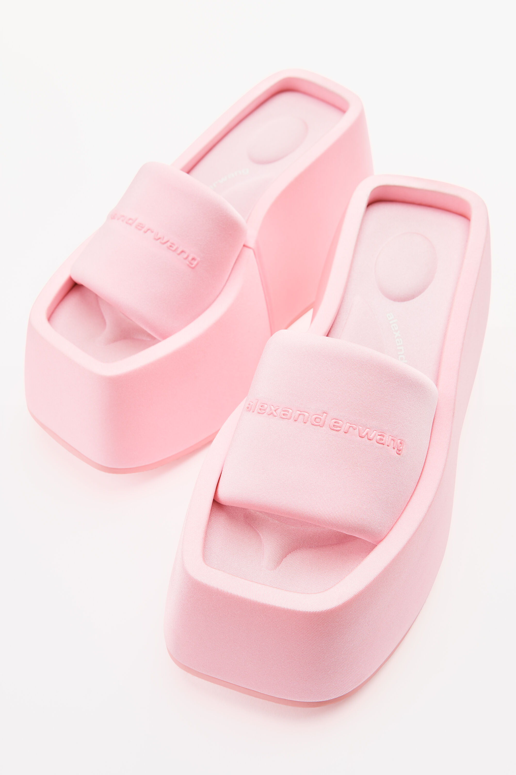 pink platform slides