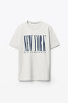 alexander wang ny 发泡图案密织平纹针织 t 恤 light heather grey