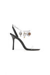 Black Nappa Leather Ariana Sandal