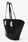 Alexander Wang black dome 크래클 페이턴트 레더 라지 토트백