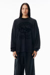 Alexander Wang washed black washed black waffle jersey long sleeve tee