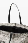 Alexander Wang black/white 黑白拼色皮革 punch 托特包