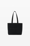 alexander wang ryan medium tote bag in rib knit black