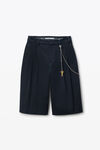 Alexander Wang black black cotton shorts with key hardware
