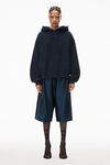 alexander wang puff logo hoodie in glitter terry nine iron
