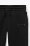 alexander wang essential毛圈布增塑溶胶印花运动裤 black
