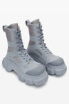 alexander wang storm combat boot in suede/rubber tradeswind