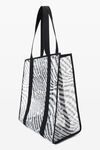alexander wang the freeze ロゴメッシュ ラージトート white/black