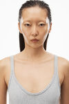 alexander wang 徽标弹力连衣裙 grey