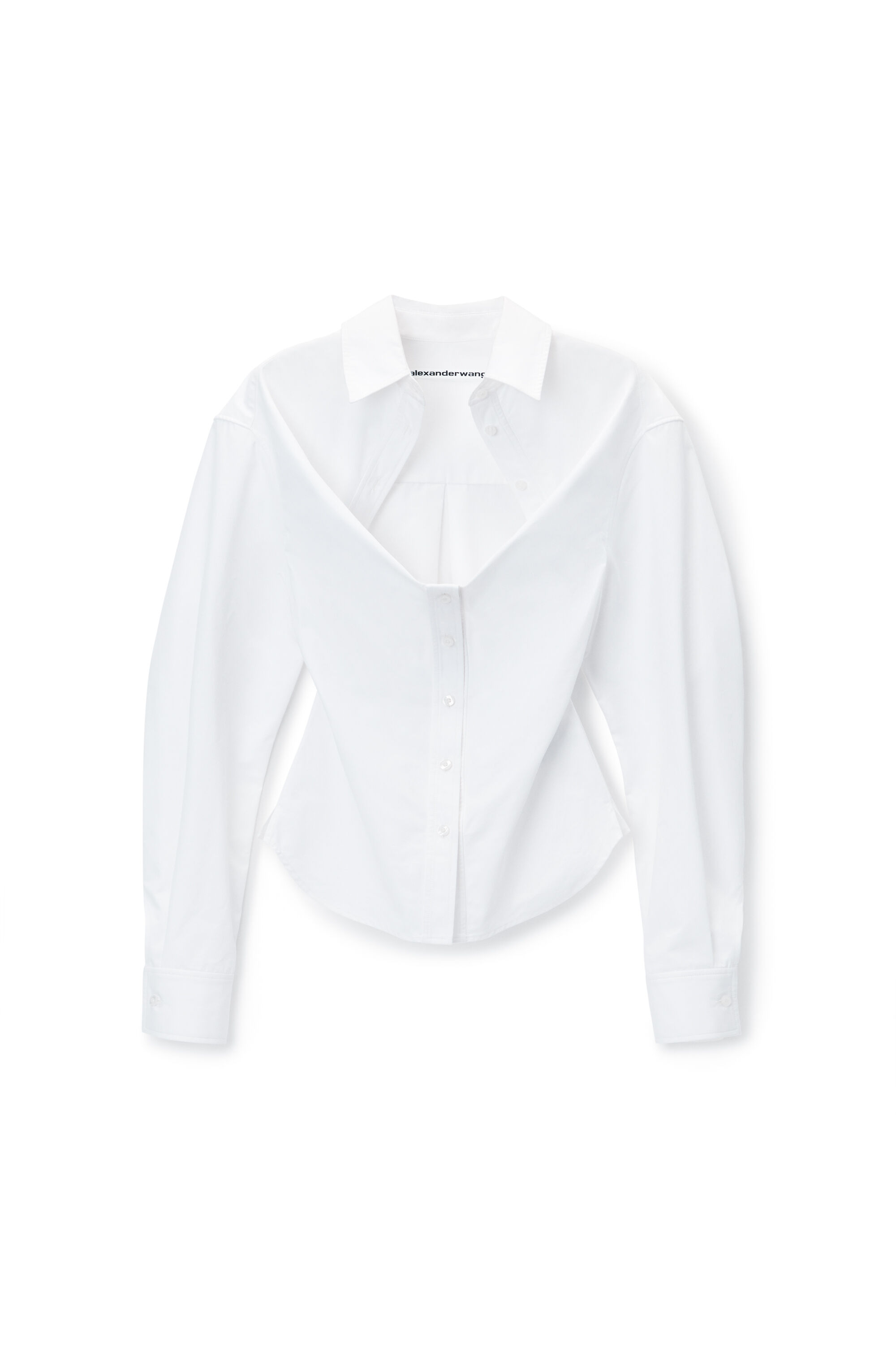 Tシャツ・カットソー Alexander Wang FW25 White poplin shirt (1WC3251101 100) Alexander Wang FW25 White poplin shirt (1WC3251132 100