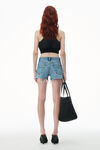 Bite High Rise Denim Short with logo pocket