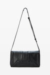 Alexander Wang black 中号皮革翻盖斜挎包
