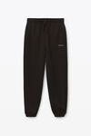 alexander wang sweatpant in dense fleece  black