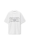 Alexander Wang white short sleeve chain graphic tee in jersey oversized