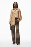 Alexander Wang tannin oversized shirt in workwewar trompe-l'oeil print