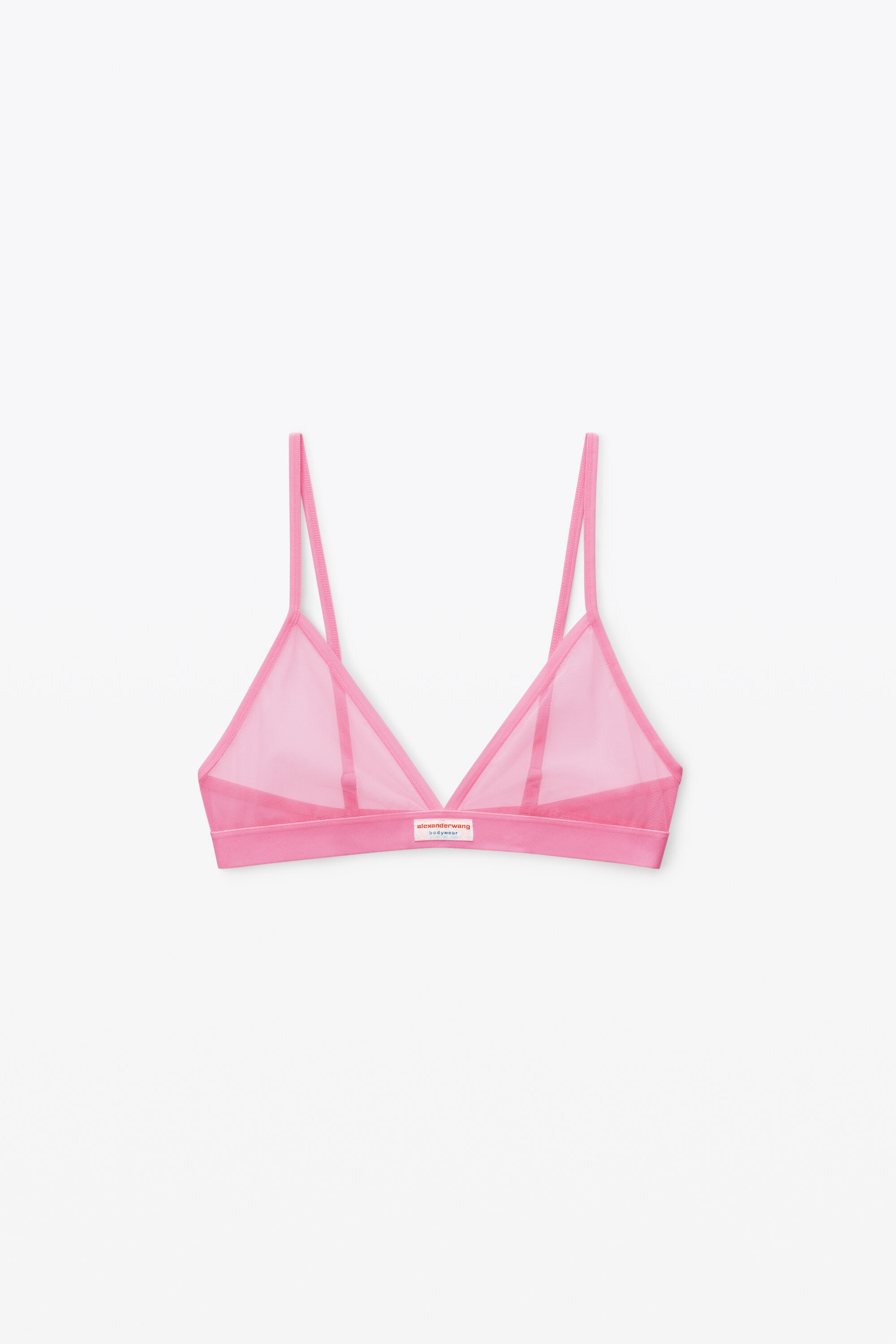 Triangle Bra in Fine Mesh in FUCHSIA PINK | unlined | alexanderwang®