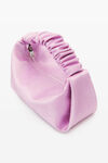 alexander wang scrunchie mini bag in satin with clear beads winsome orchid