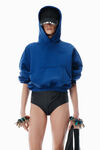 Alexander Wang washed scuba blue blue bubble logo hoodie