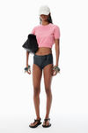 Alexander Wang washed lotus pink cotton-blend chenille logo pullover