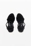 alexander wang dahlia 95 crystal wedge sandal in lycra black