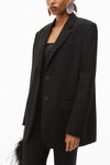 alexander wang 羊毛精裁西装外套 black