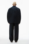 alexander wang camicia oversize in twill di cotone con taschino black