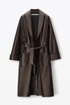 alexander wang bath robe in buttery leather black