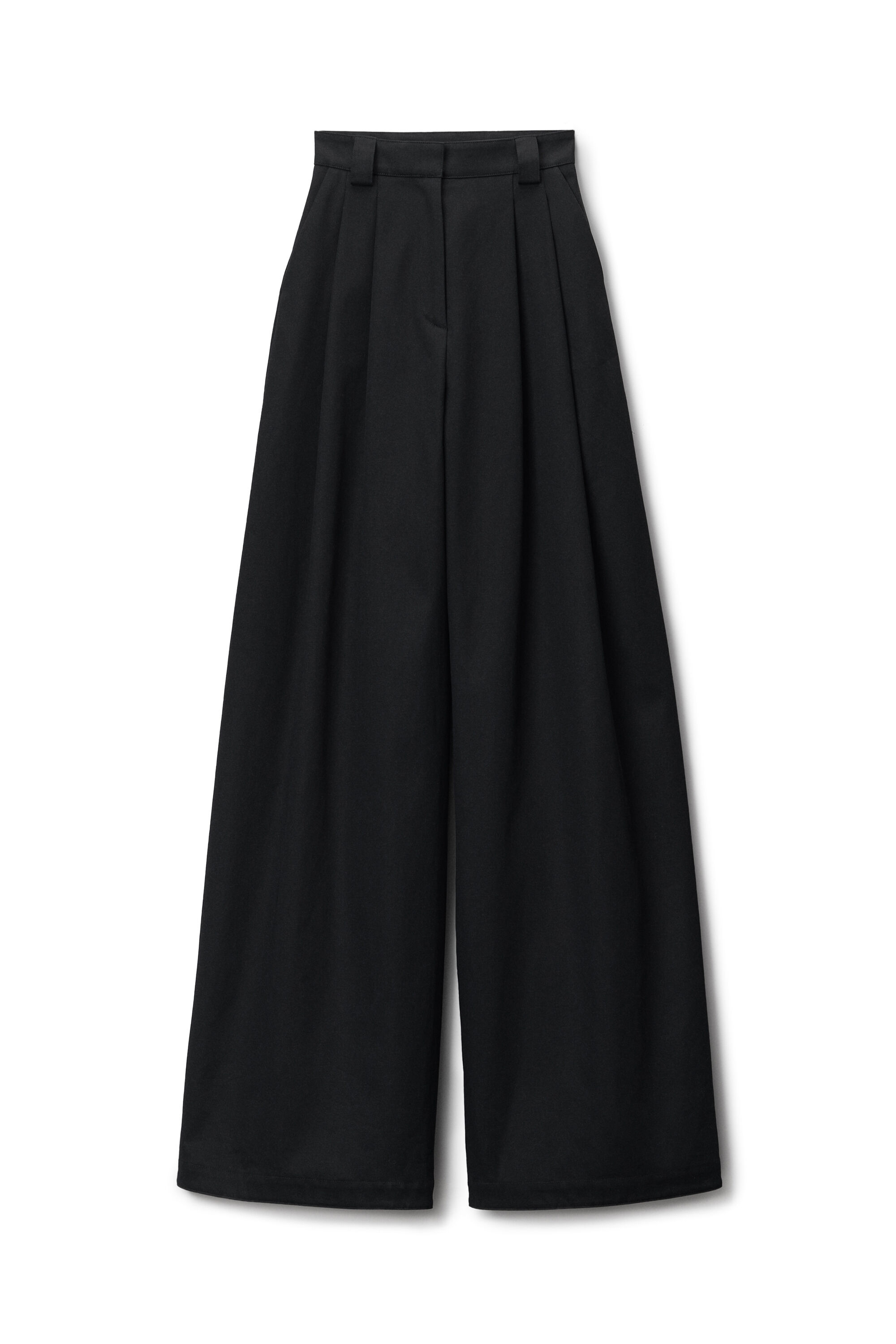 パンツ Alexander Wang FW25 (1CC3254879 001) Alexander Wang Sheer Boot Leg Pant With Clear Bead Hotfix in