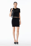 Alexander Wang black black wool-blend hotfix miniskirt