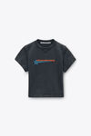 Alexander Wang washed black black crystal hotfix star jersey tee