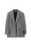 oversized blazer in herringbone tailoring
