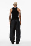 alexander wang articulated track pant in crisp nylon black