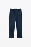 Alexander Wang navy/grey baseball pinstripe capri pants