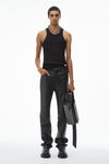Alexander Wang black primal 羔羊皮修身长裤