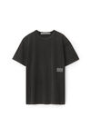 Alexander Wang acid black unisex acid wash tee in high twist jerseyâ