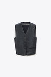Alexander Wang grey tailored vest in wool mohair