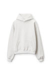 alexander wang hoodie in dense fleece  vintage heather grey
