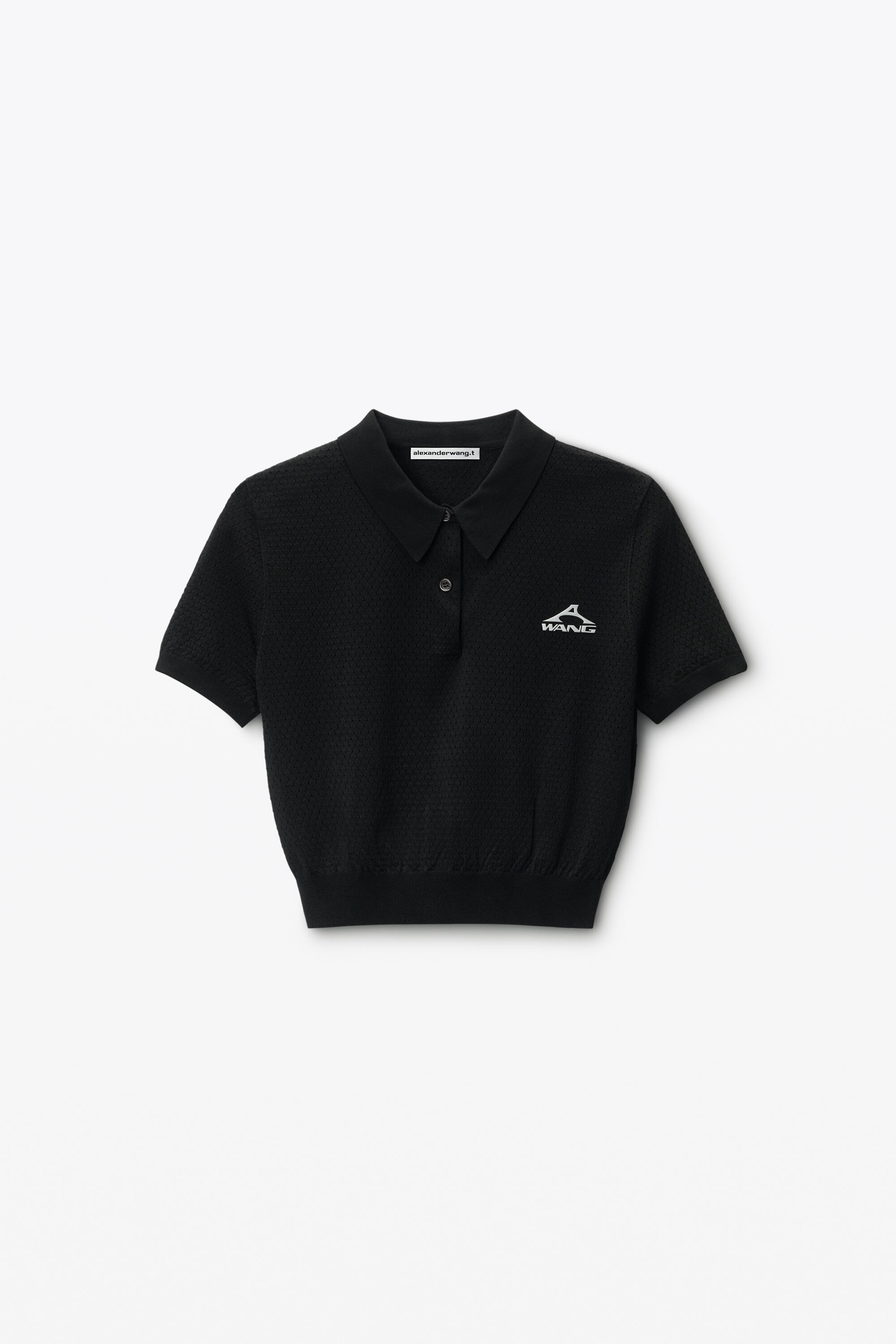 alexanderwang.t ネイビー ショート丈 ポロシャツ クロップド alexanderwang.t ネイビー ショート丈 ポロシャツ クロップド