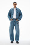 Alexander Wang vintage medium indigo rounded trucker jacket with bonded seams