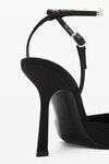 alexander wang delphine 105 logo strap pump in viscose black