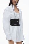 Alexander Wang white deconstructed mini shirtdress