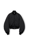 Alexander Wang black unisex bomber jacket in sateen