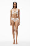Alexander Wang white klassischer slip aus feinem netzstoff
