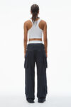 Alexander Wang asphalt pre-styled cargo pants with brief waistband