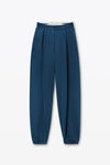 Alexander Wang vintage navy 徽标装饰腰带褶裥运动裤