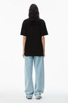 Alexander Wang black t-shirt à poche en crêpe de jersey