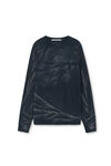Alexander Wang washed black 코튼 저지 유니섹스 로고 티셔츠