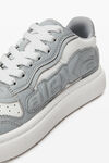 Alexander Wang white/grey puff pebble sneaker in leather