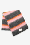 alexander wang 拉绒条纹马海毛徽标围巾 grey multi