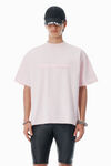 Alexander Wang light pink rosa oversize-t-shirt aus baumwollmischgewebe